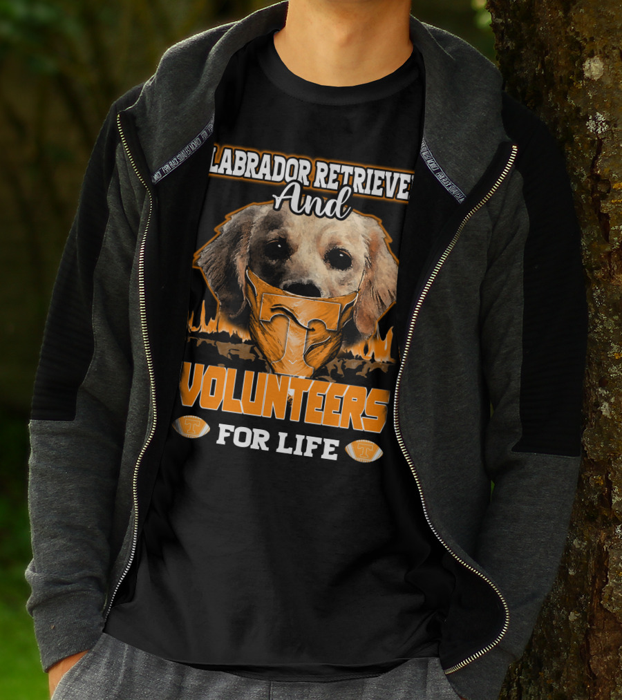 Labrador Retriever And Volunteers For Life Tennessee Volunteers T-Shirt