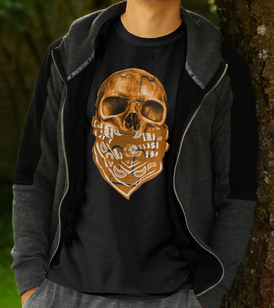 Tennessee Volunteers Skull Bandana T-Shirt