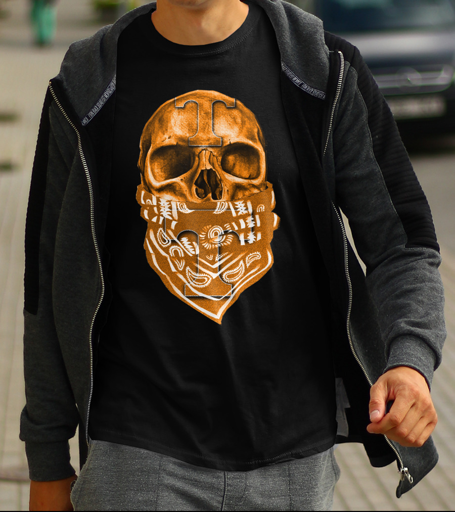 Tennessee Volunteers Skull Bandana T-Shirt