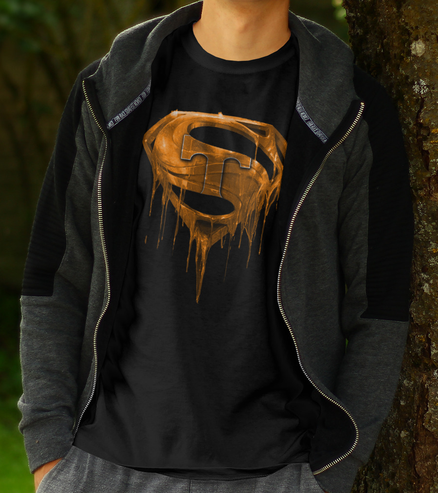 Superman Tennessee Volunteers Dripping Orange T-Shirt