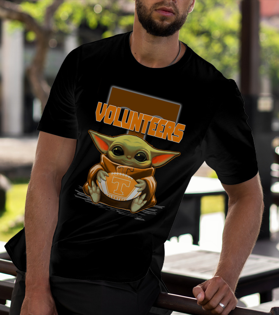 Baby Yoda Tennessee Volunteers Football T-Shirt