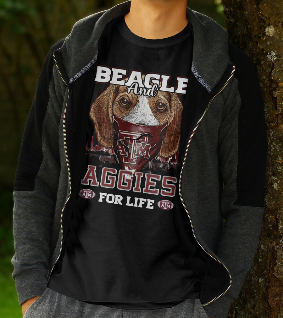 Beagle And Aggies Texas A&M For Life T-Shirt