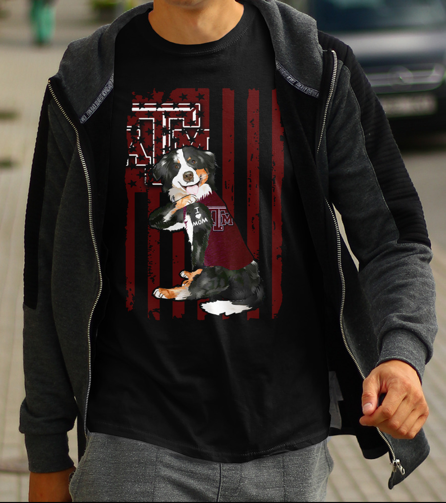 Border Collie I Mom Texas A&M Aggies T-Shirt