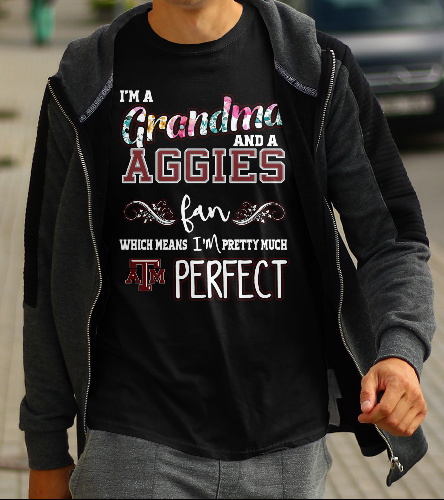 I'm A Grandma And A Texas A&M Aggies Fan Which Means I'm Pretty Much Perfect T-Shirt