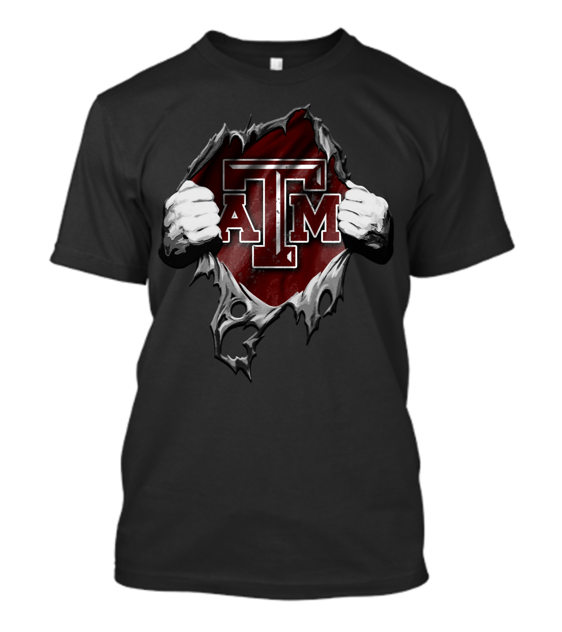 Torn Texas A&M Aggies Logo Ripped T-Shirt