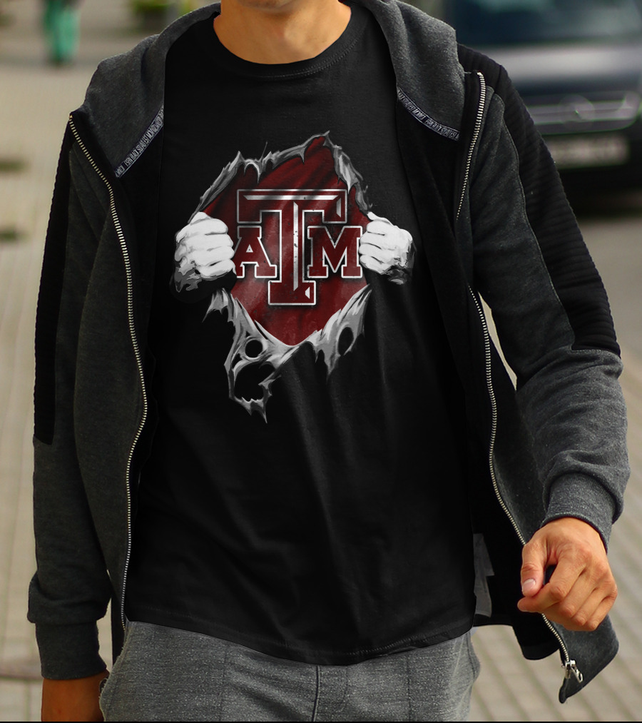Torn Texas A&M Aggies Logo Ripped T-Shirt