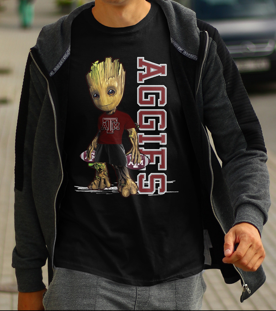 Groot Texas A&M Aggies Football Fan T-Shirt