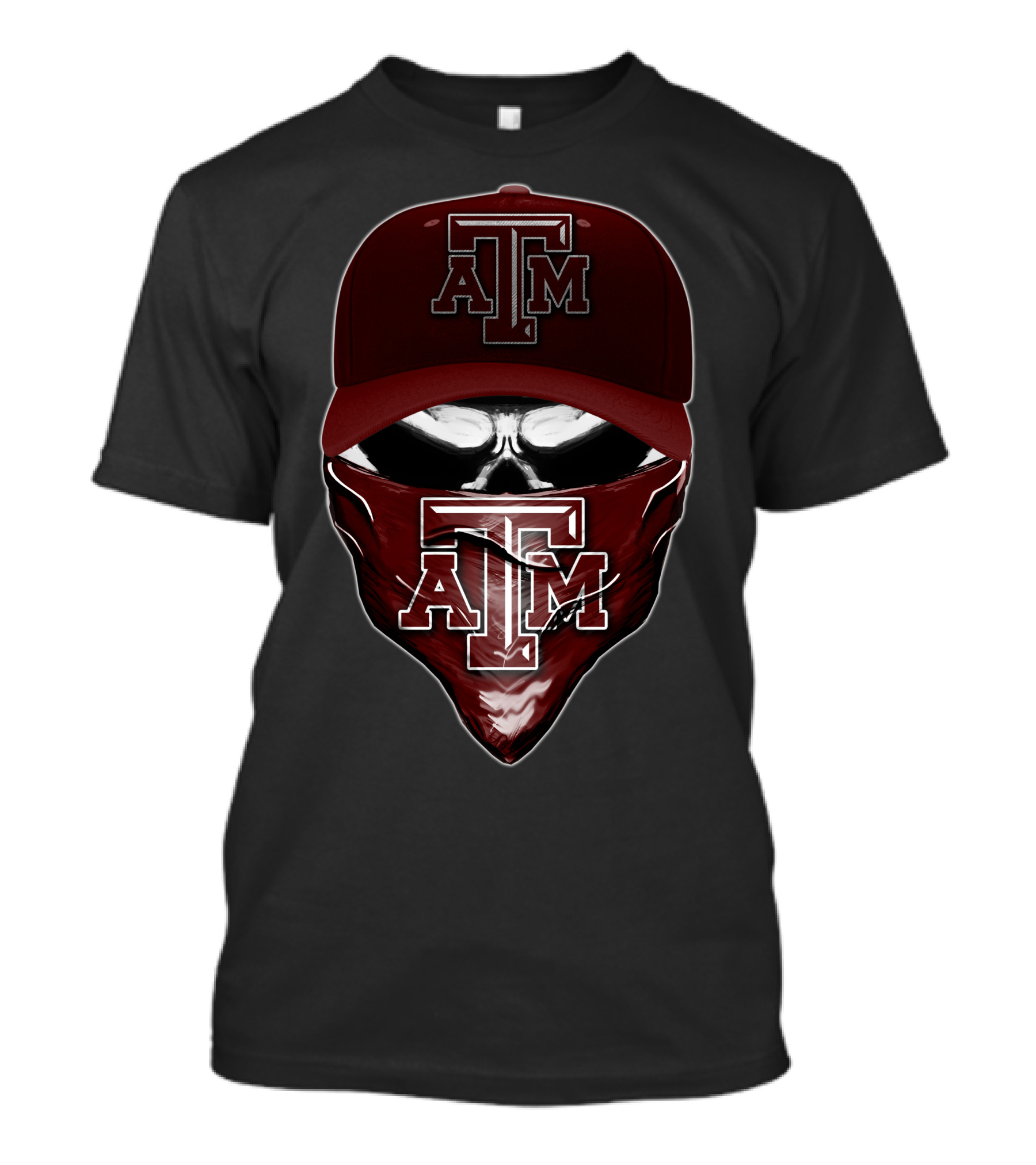 Texas A&M Aggies Skull Bandana Cap T-Shirt