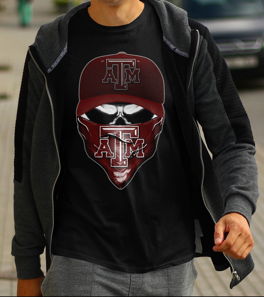 Texas A&M Aggies Skull Bandana Cap T-Shirt