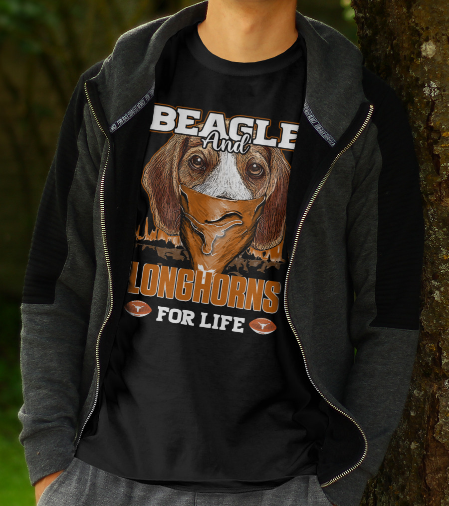 Beagle And Longhorns For Life Texas T-Shirt