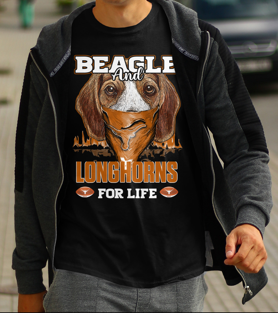 Beagle And Longhorns For Life Texas T-Shirt