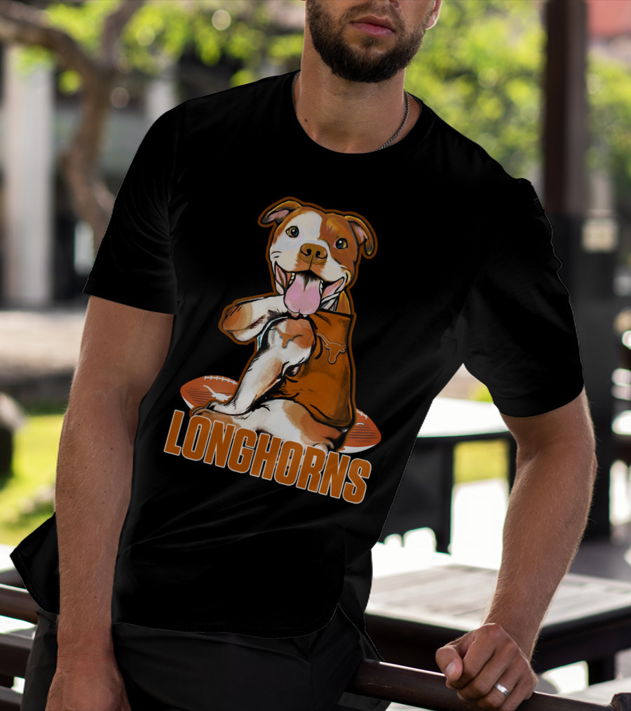 Longhorns Football Pitbull Texas Longhorns T-Shirt