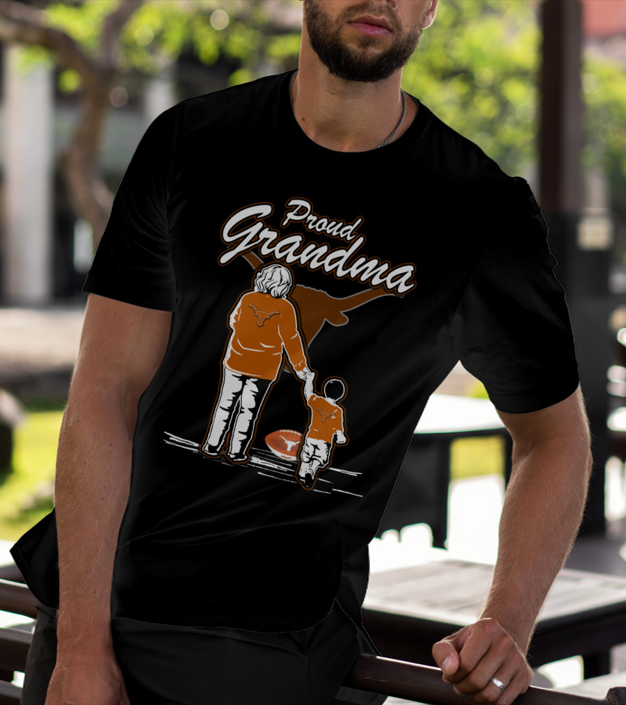 Proud Grandma Texas Longhorns Football Family T-Shirt