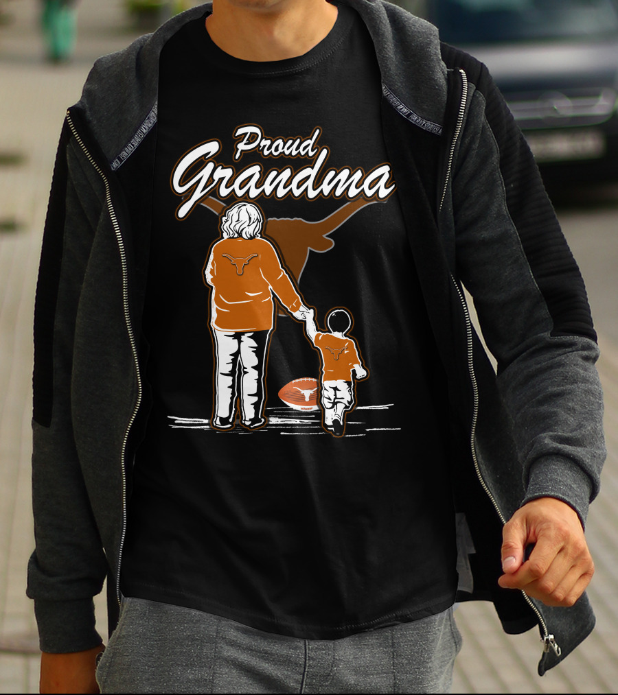 Proud Grandma Texas Longhorns Football Family T-Shirt