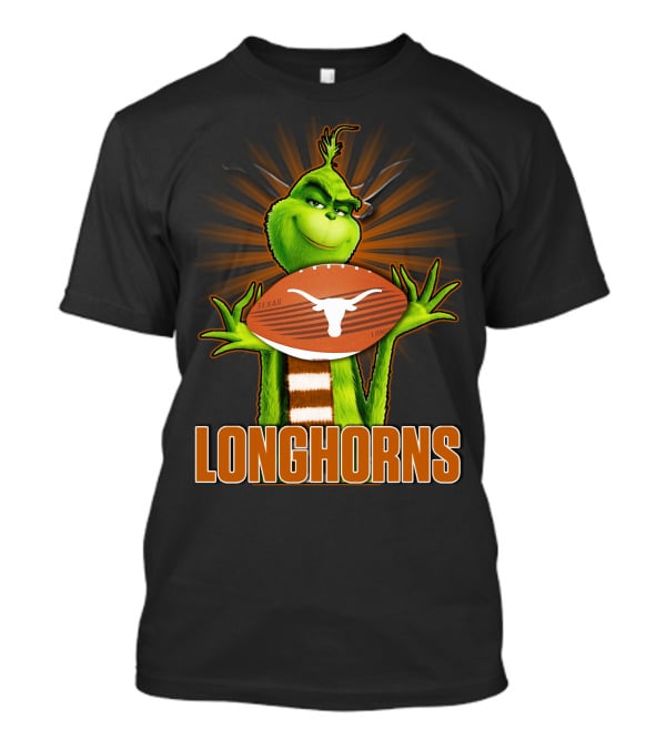 Texas Longhorns Grinch Football T-Shirt