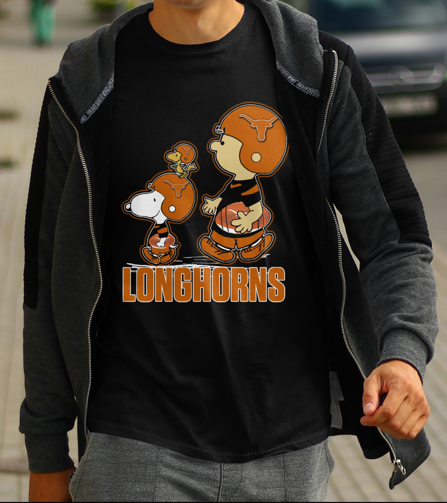 Texas Longhorns Snpfootball Peanuts Football Players T-Shirt