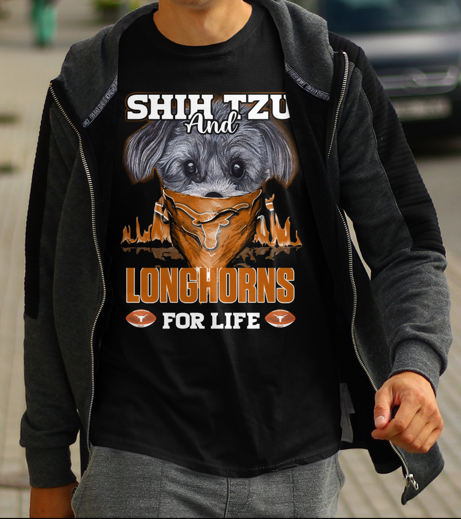 Shih Tzu And Longhorns For Life T-Shirt