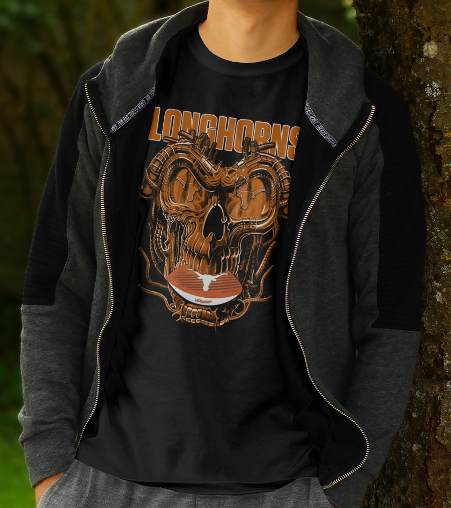 Longhorns Dragonskull Texas Football Fusion T-Shirt