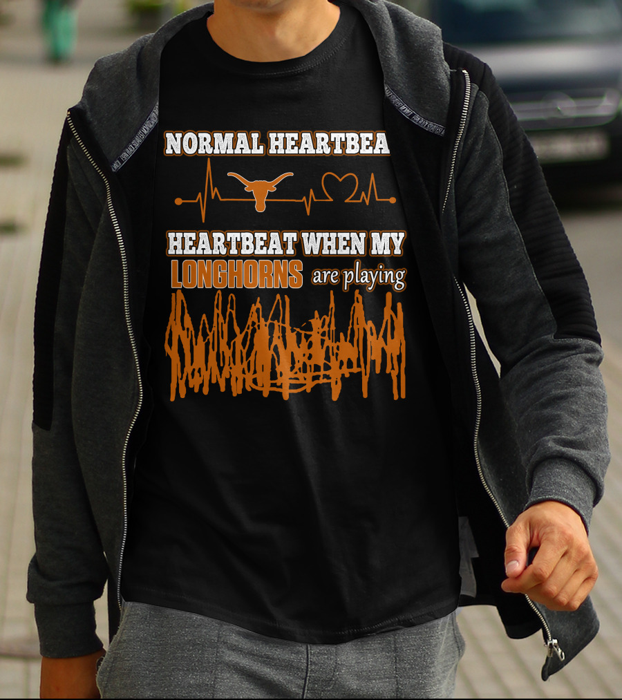 Normal Heartbeat Heartbeat When My Longhorns Are Playing T-Shirt