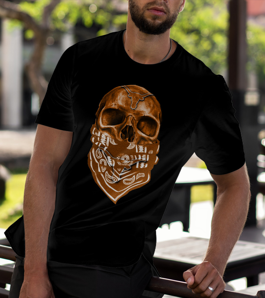 Skull Bandana Texas Longhorns T-Shirt