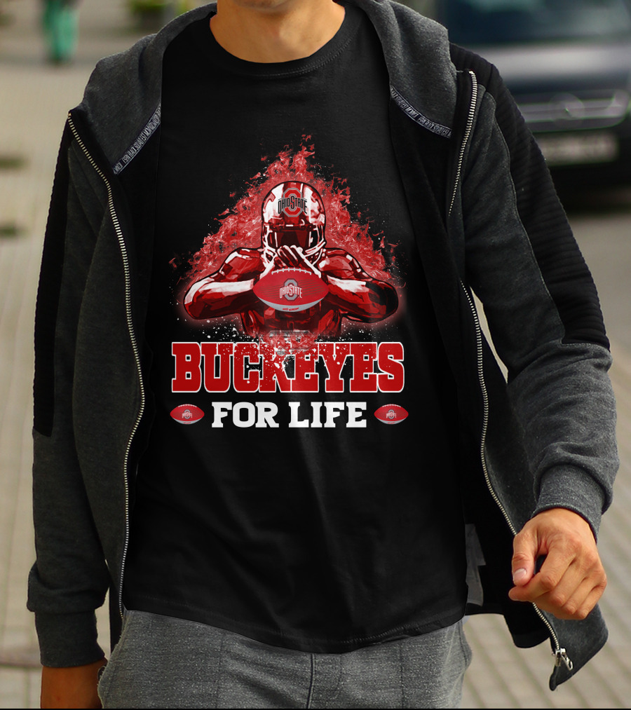 Ohio State Buckeyes For Life Football Fan Gear T-Shirt