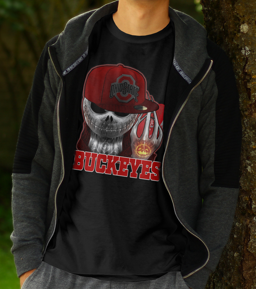 Jackskull Ohio State Buckeyes Football Fan Gear T-Shirt