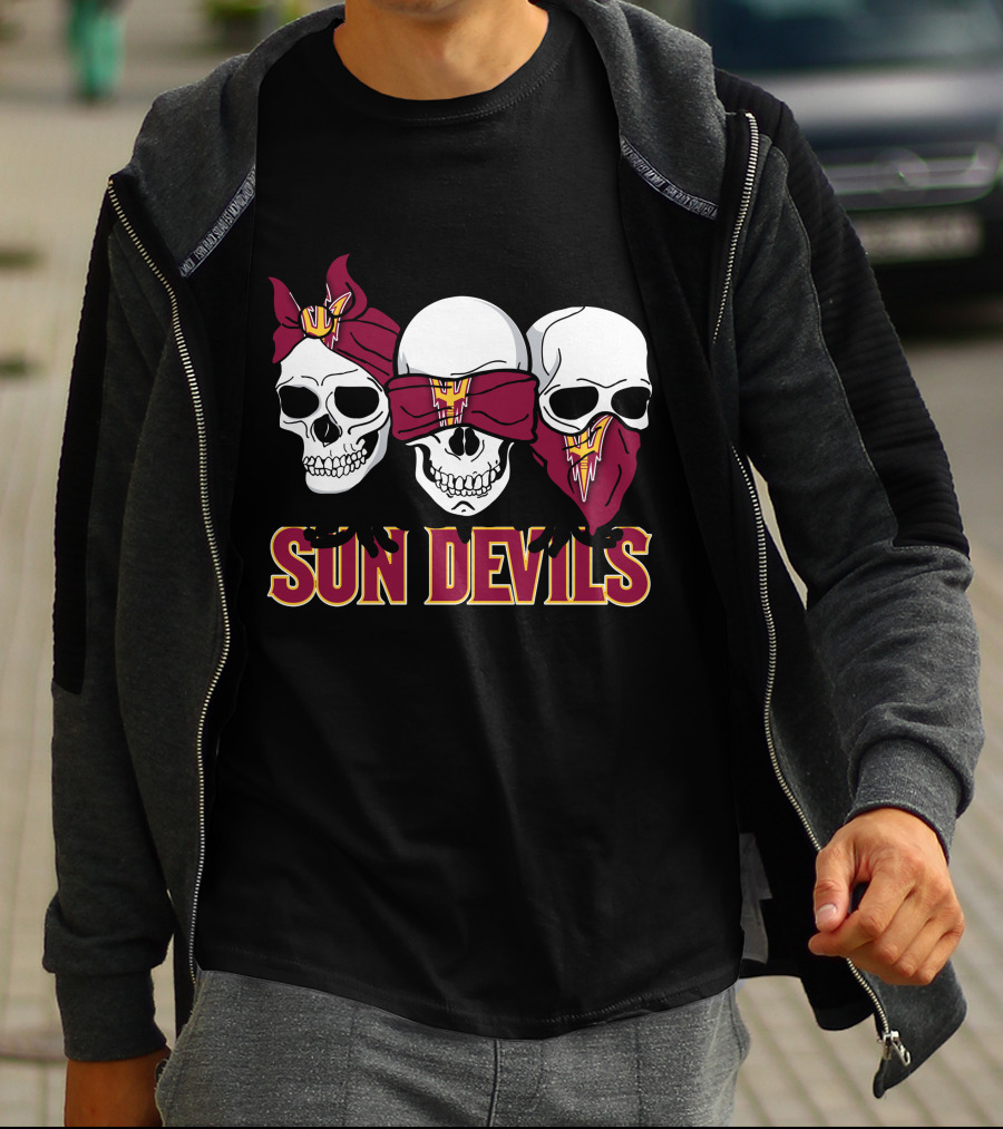 Sun Devils Skull Trio Bandana T-Shirt