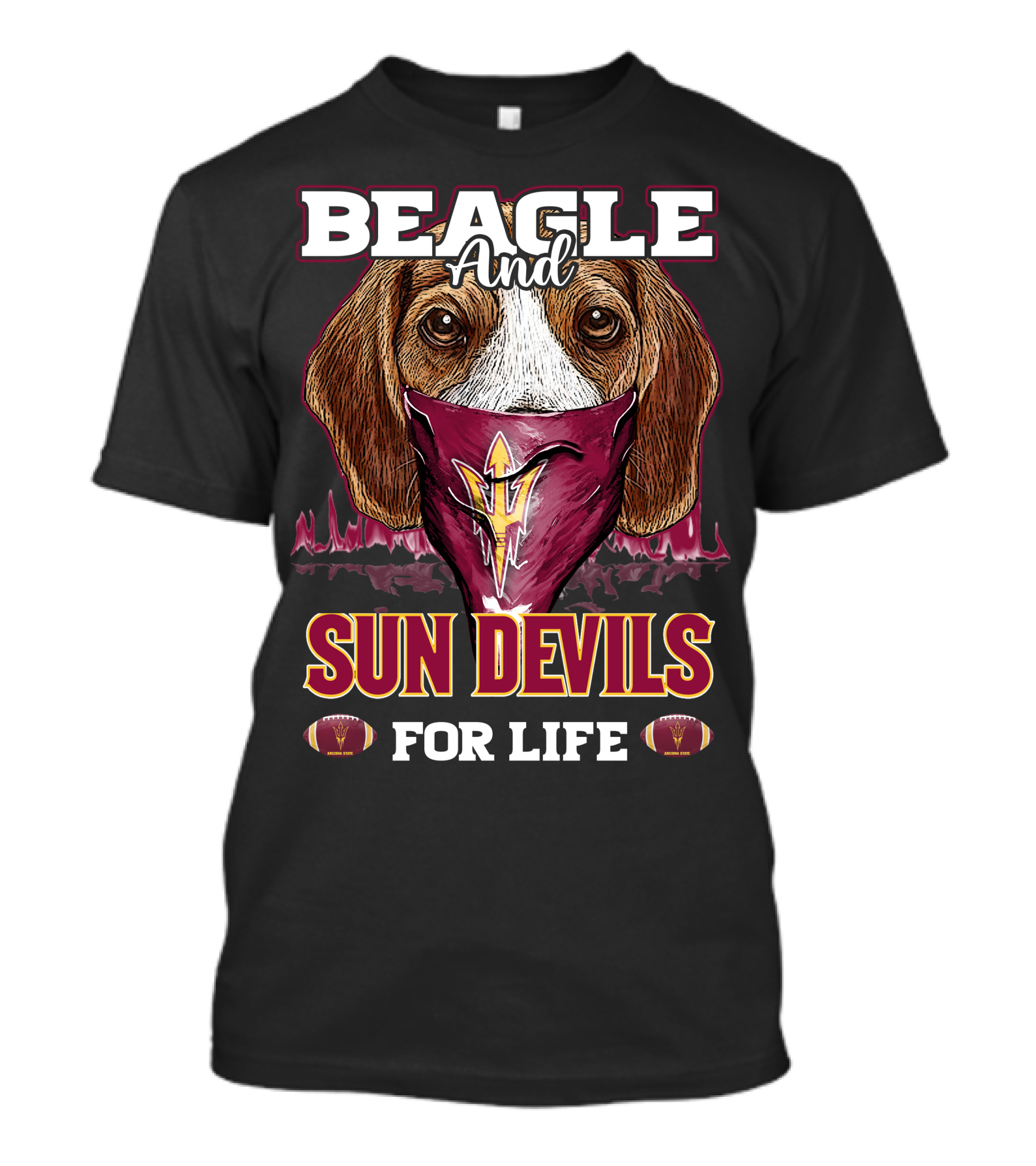 Beagle And Sun Devils For Life T-Shirt