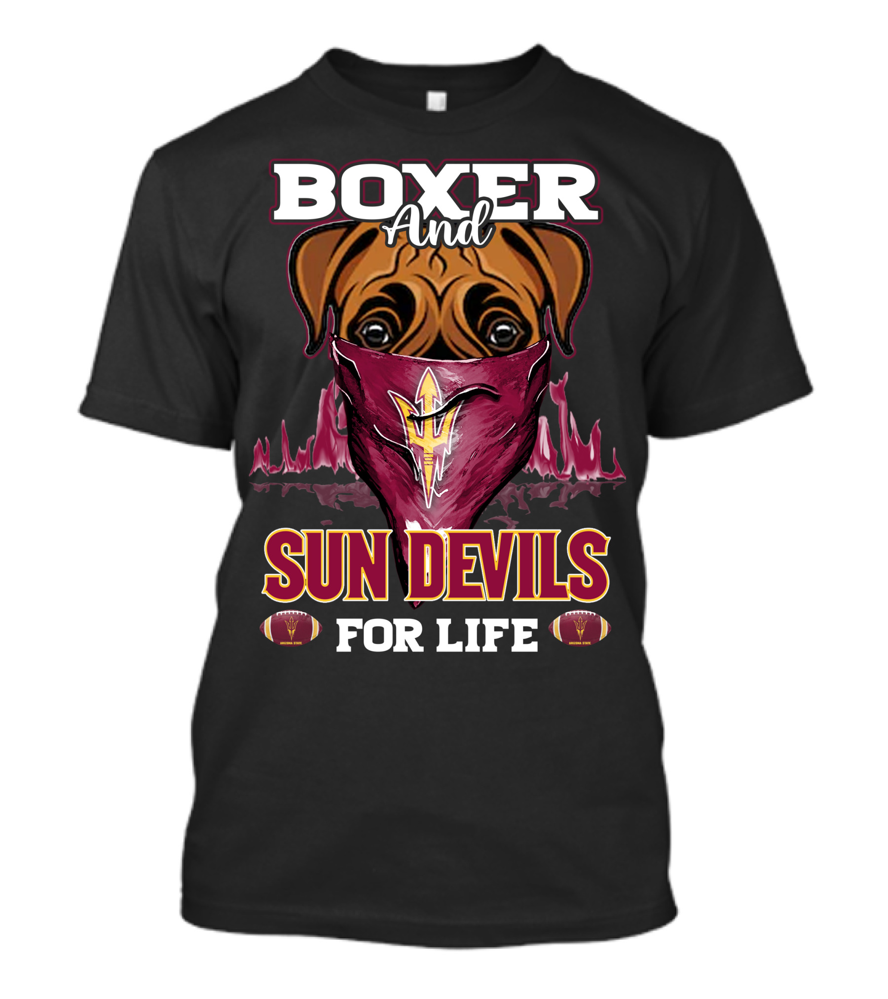 Boxer And Sun Devils For Life T-Shirt