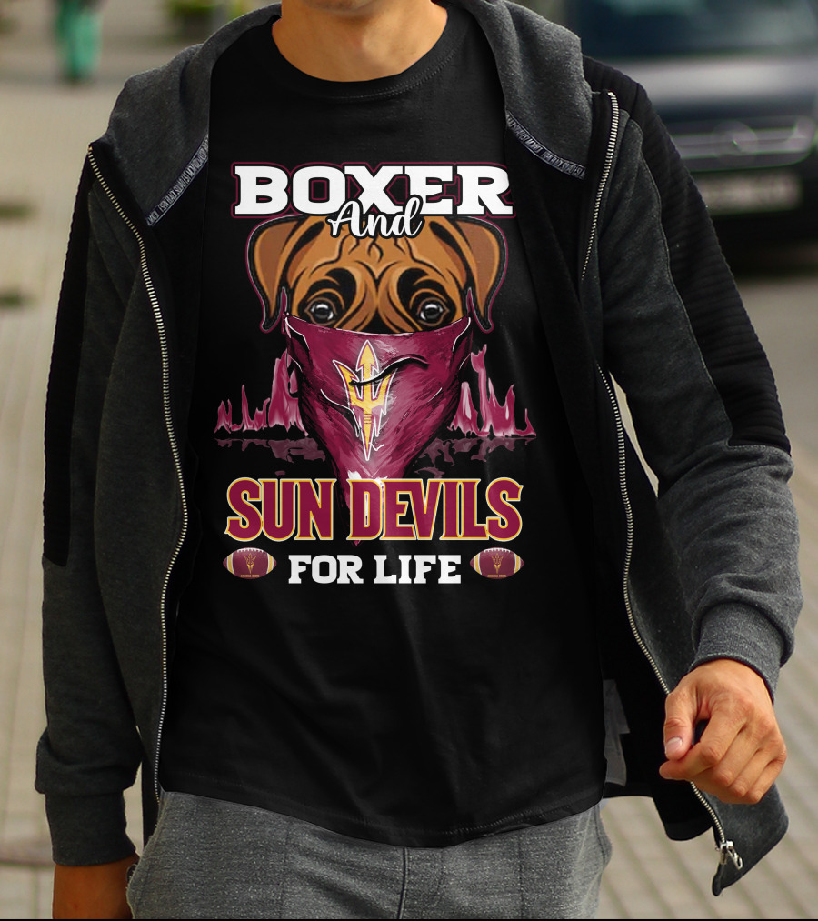Boxer And Sun Devils For Life T-Shirt