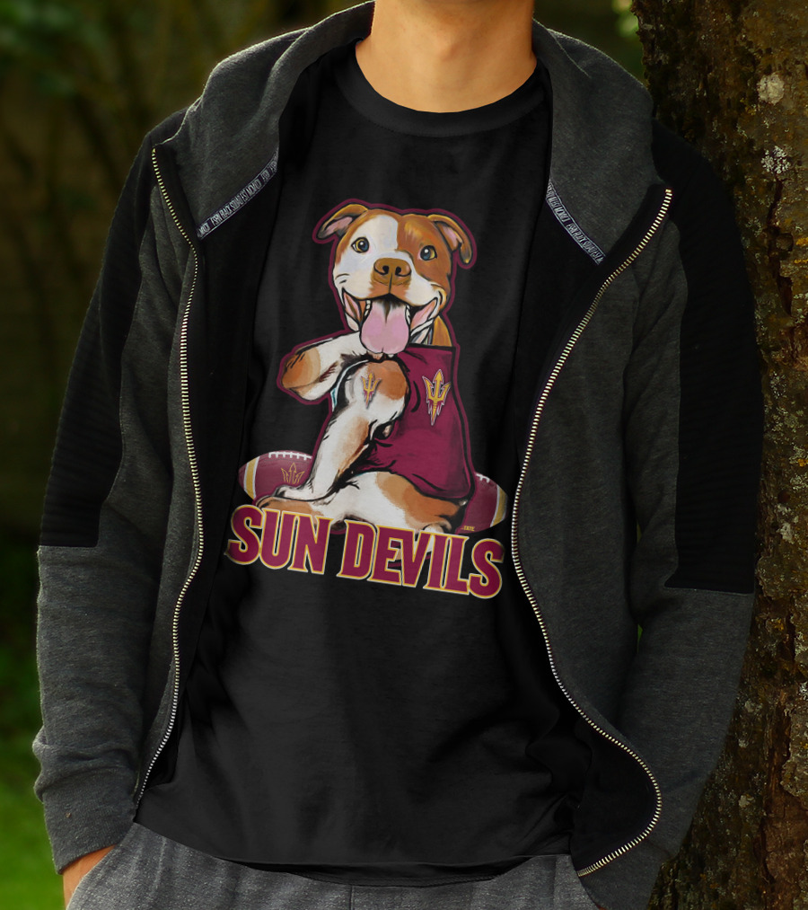 Pitbull Sun Devils Football Mascot T-Shirt