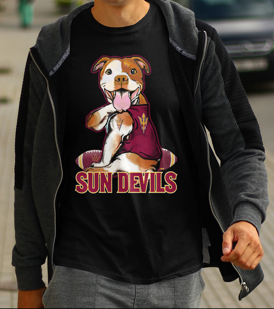 Pitbull Sun Devils Football Mascot T-Shirt