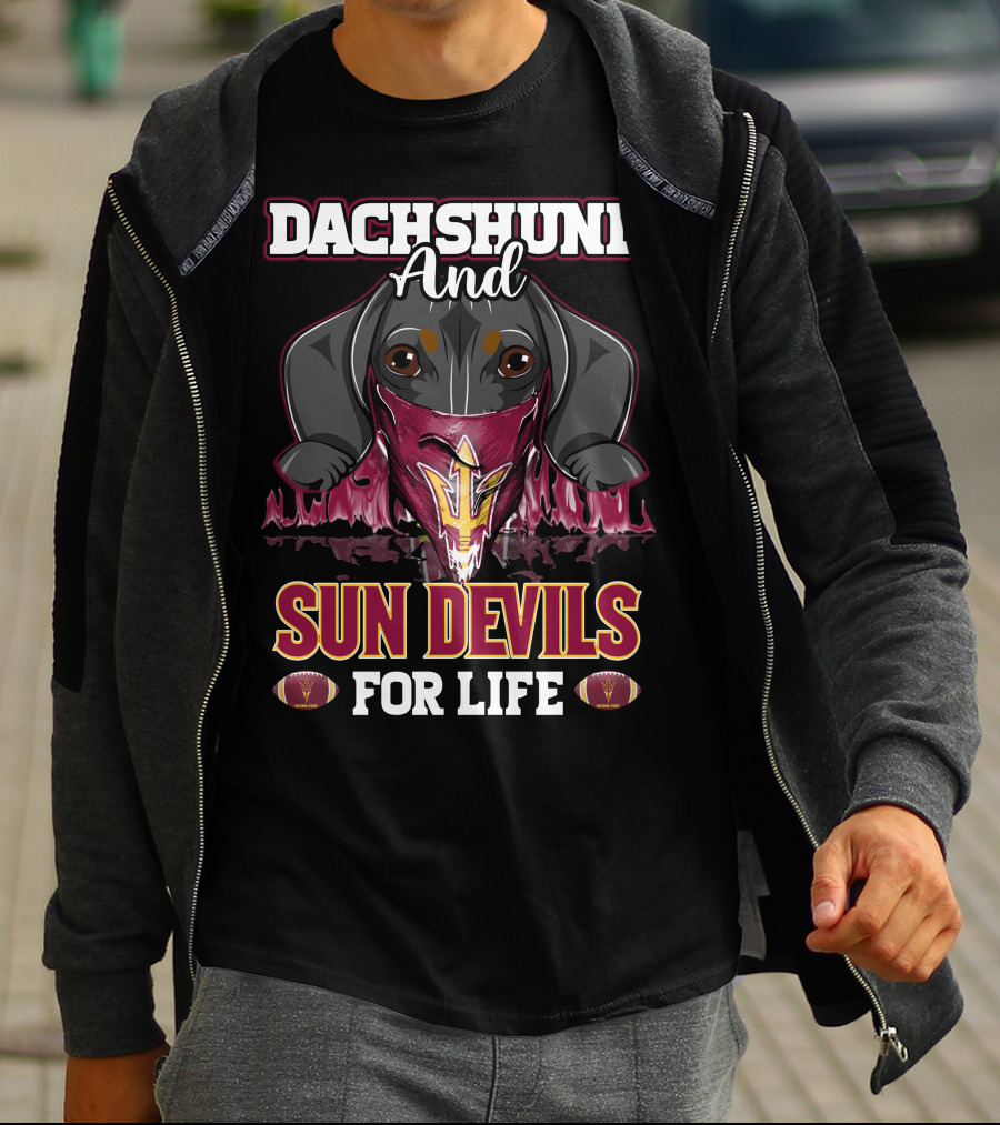 Dachshund And Sun Devils For Life T-Shirt