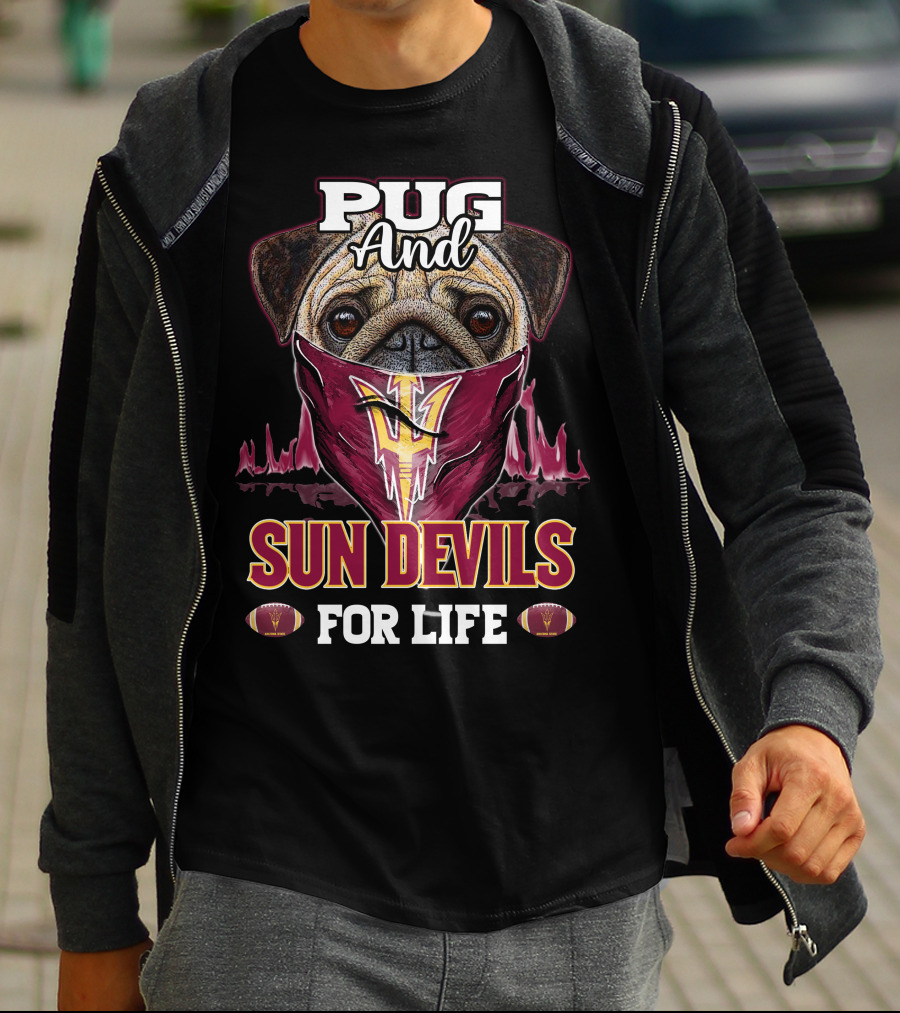 Pug And Sun Devils For Life T-Shirt
