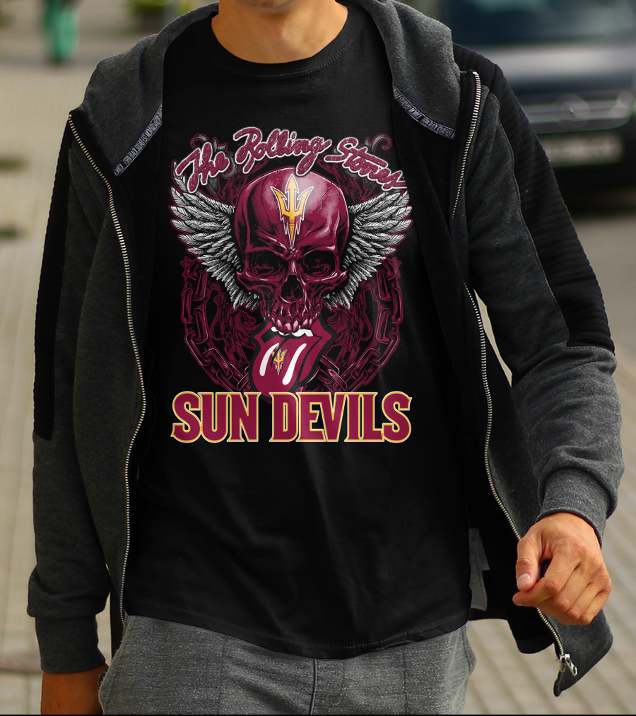 The Rolling Stones Sun Devils Skull With Wings And Tongue T-Shirt