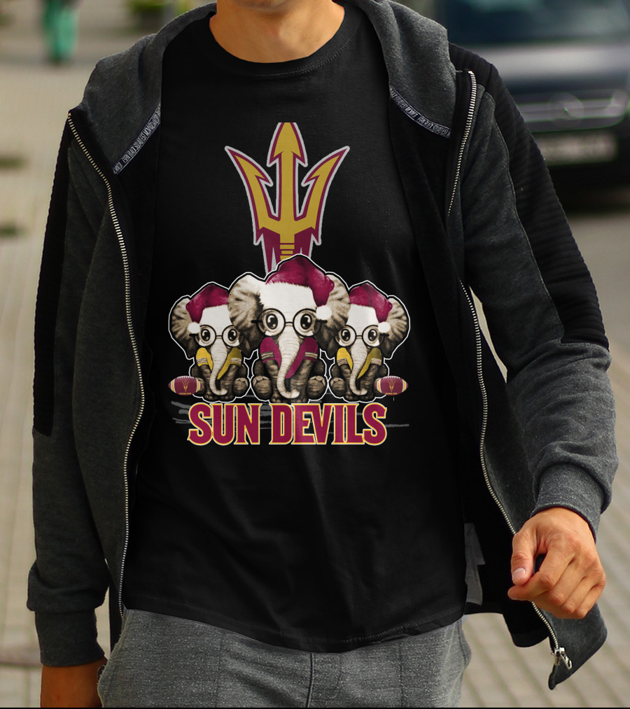 Sun Devils Elephants Christmas T-Shirt