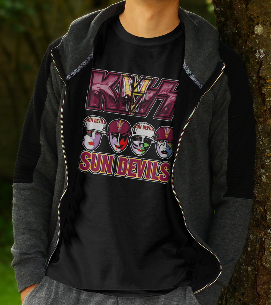 KISS Sun Devils Facepaint Caps T-Shirt