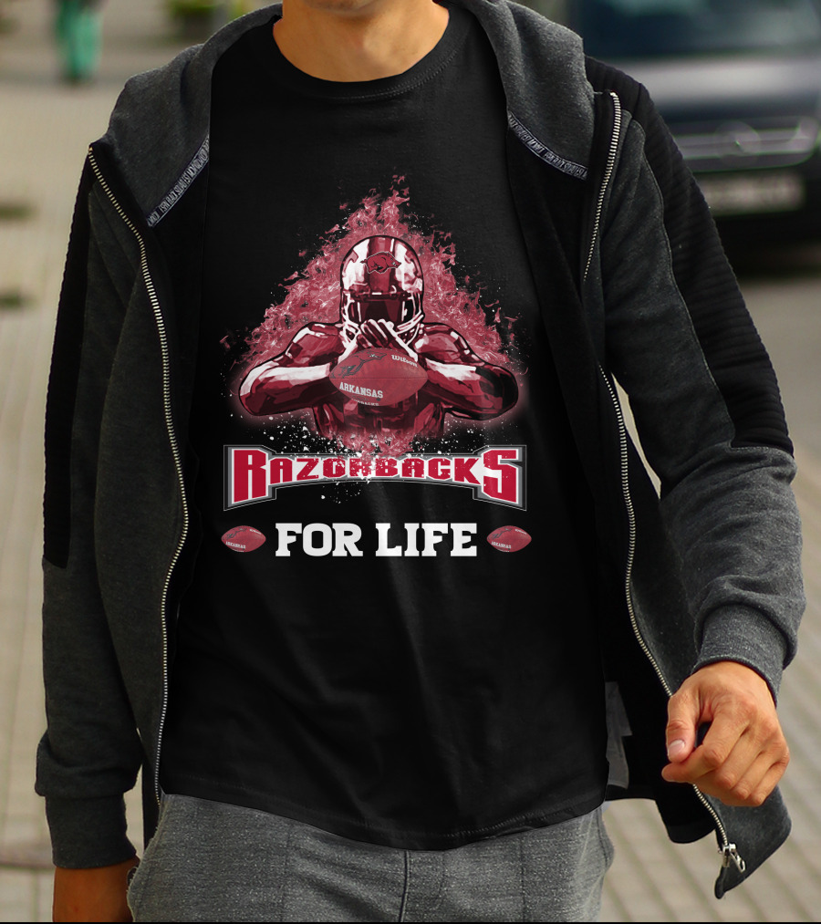 Razorbacks Arkansas Football For Life T-Shirt