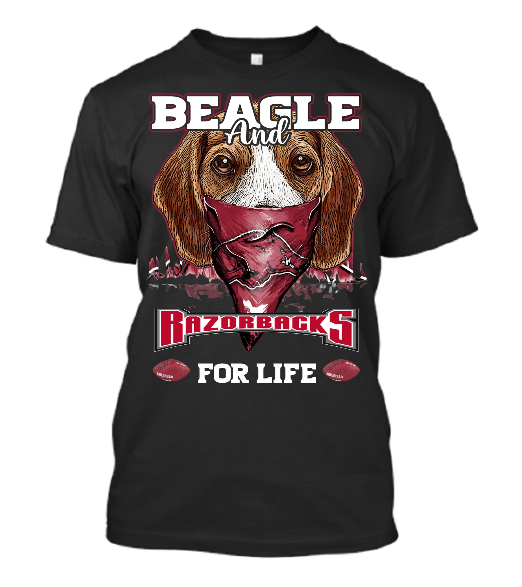 Beagle And Razorbacks For Life T-Shirt