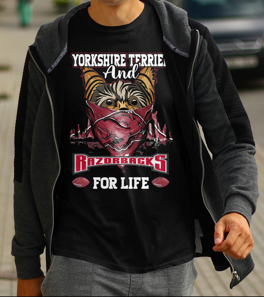 Yorkshire Terrier And Razorbacks For Life T-Shirt