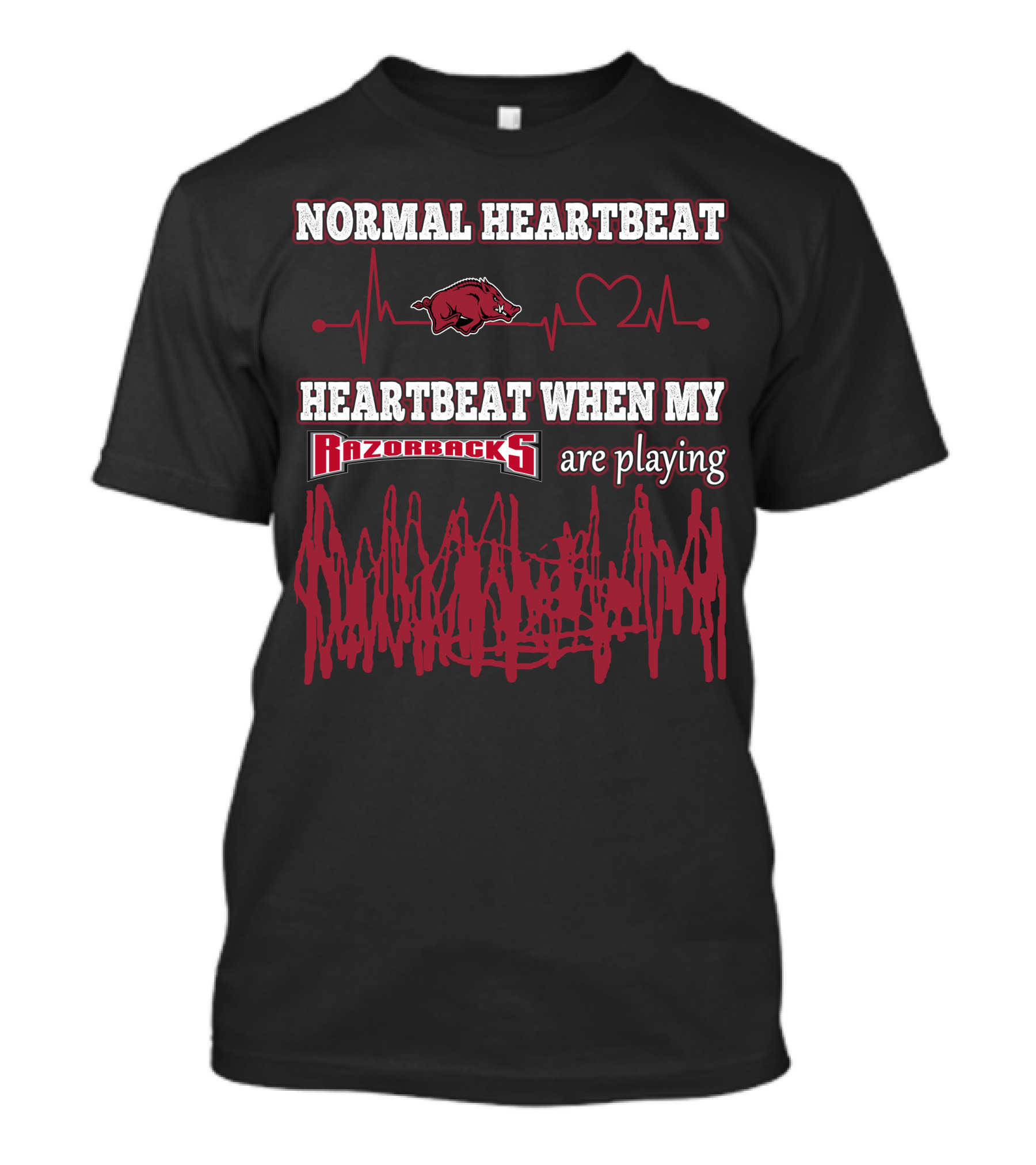 Normal Heartbeat Heartbeat When My Razorbacks Are Playing T-Shirt