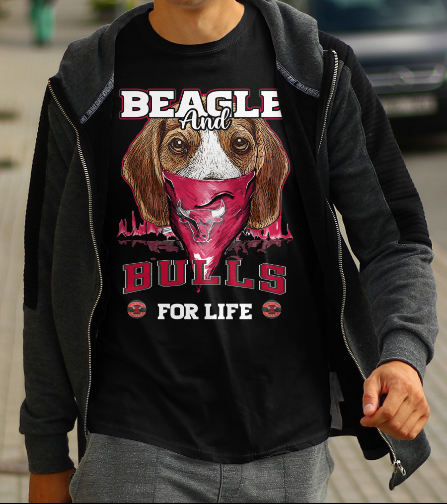 Beagle And Bulls For Life Chicago Bulls T-Shirt