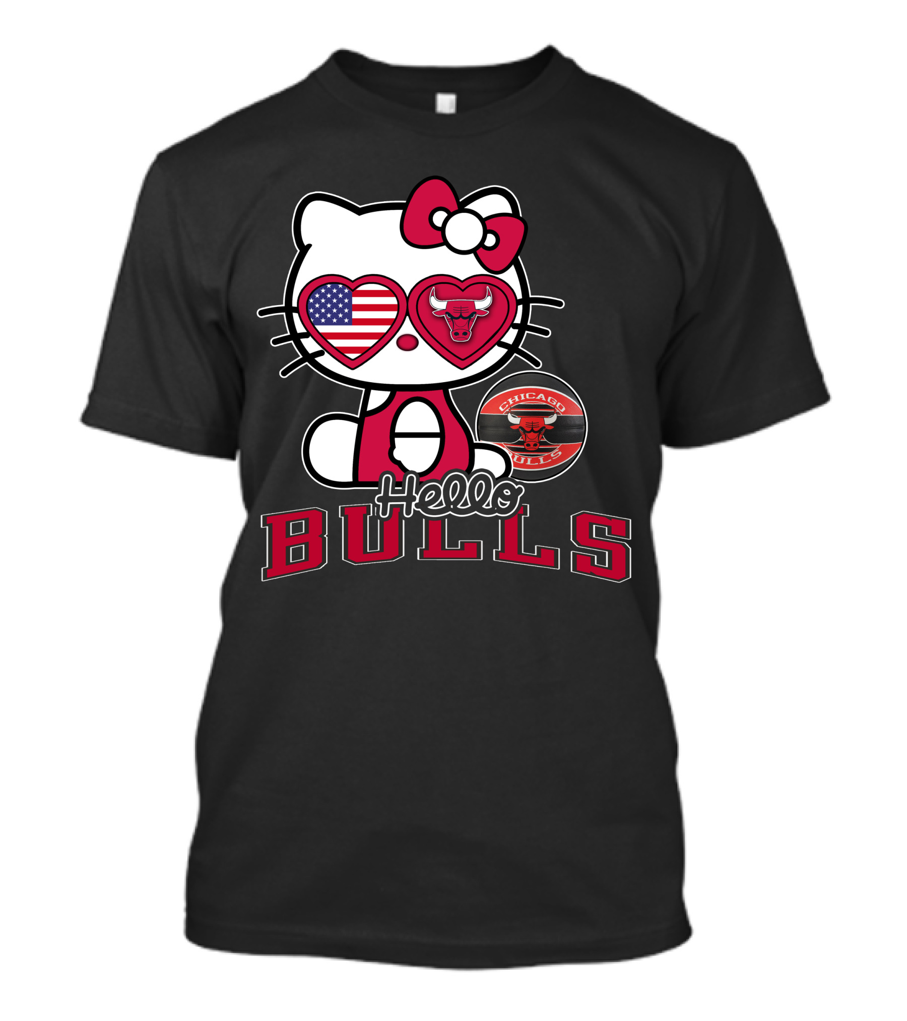 Hello Kitty Chicago Bulls USA Fan T-Shirt