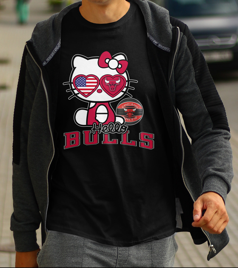 Hello Kitty Chicago Bulls USA Fan T-Shirt