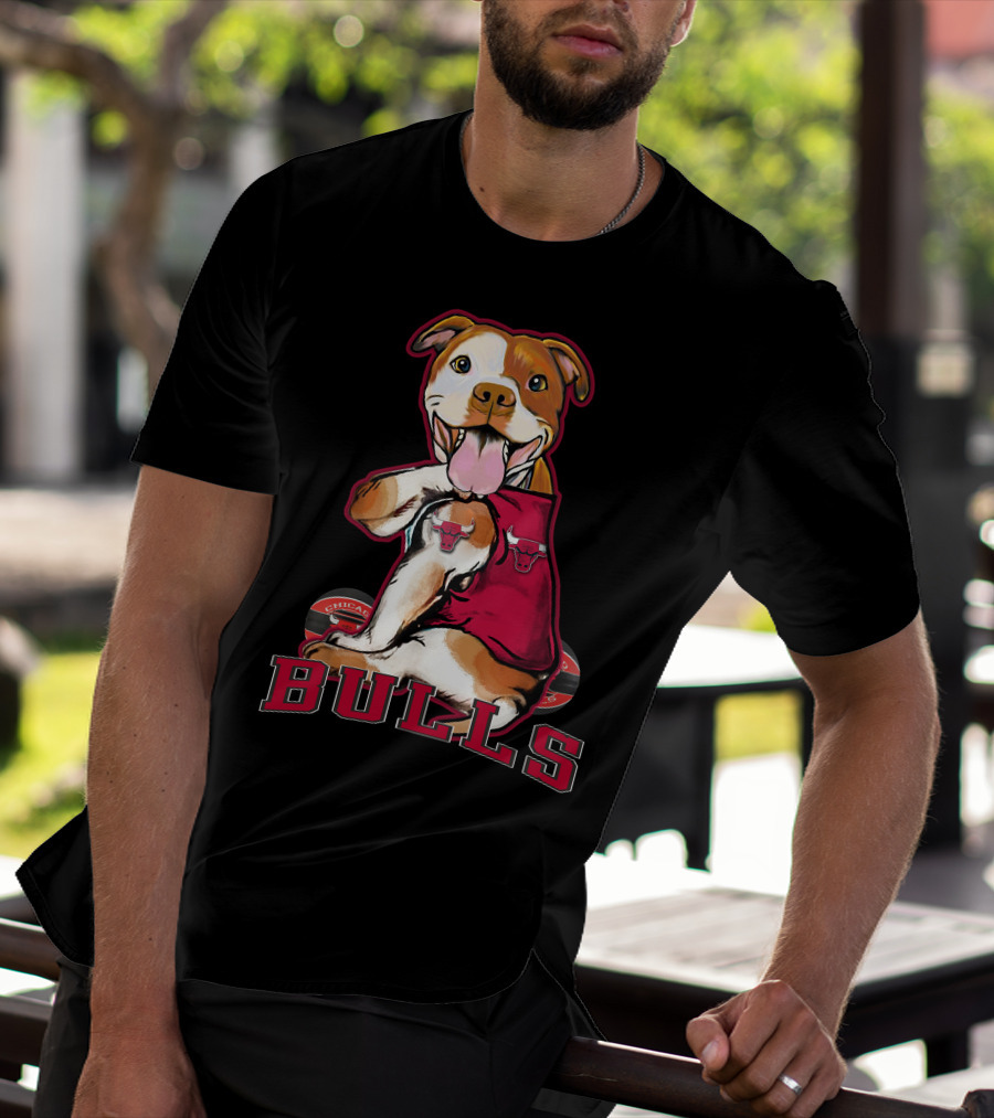Pittbull Chicago Bulls Basketball Mascot T-Shirt