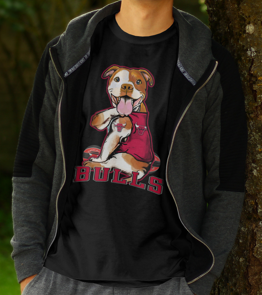 Pittbull Chicago Bulls Basketball Mascot T-Shirt