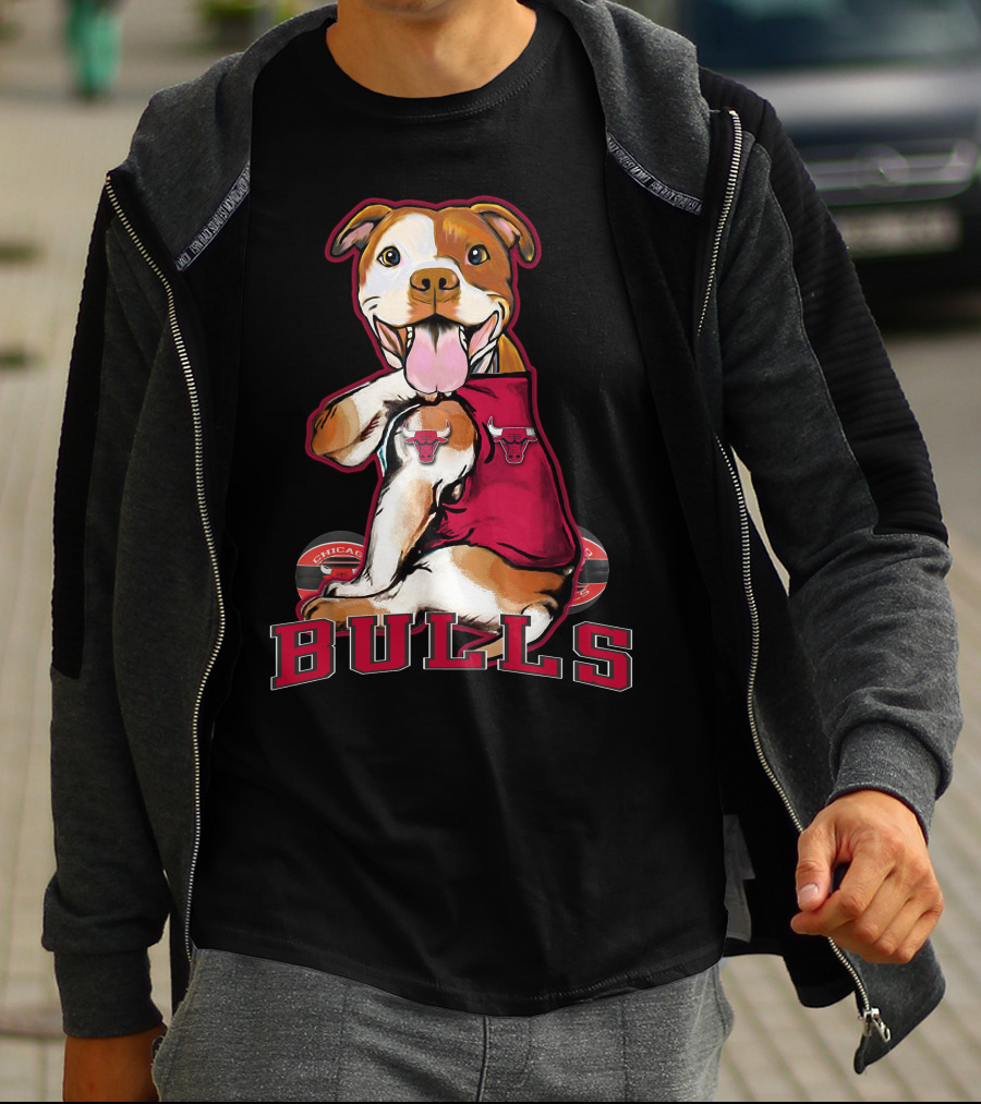 Pittbull Chicago Bulls Basketball Mascot T-Shirt