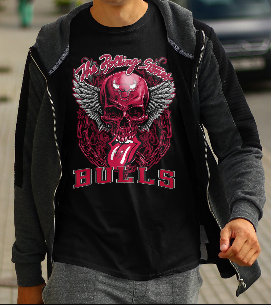 The Rolling Stones Bulls Skull With Wings And Chain T-Shirt