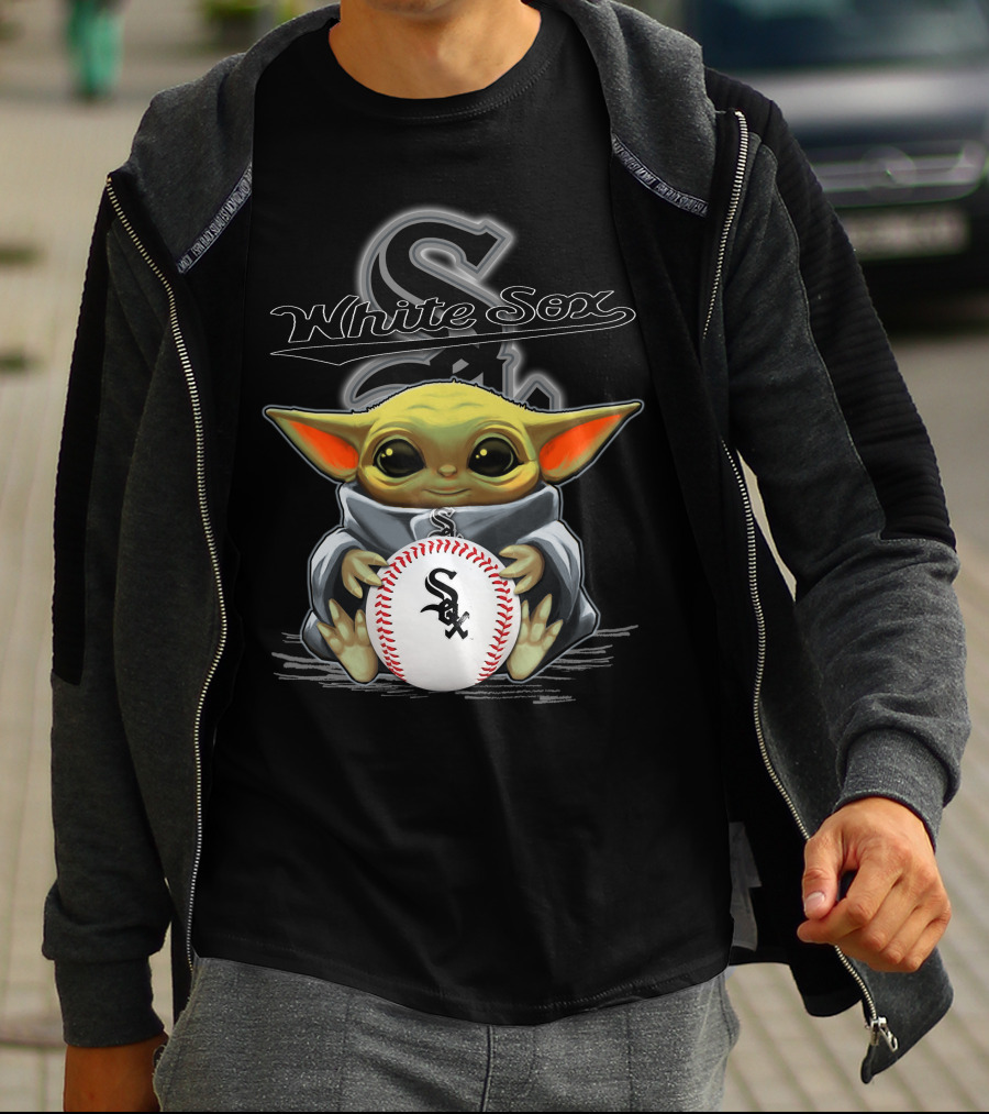 White Sox Yoda Baseball Sox Logo Star Wars Crossover T-Shirt