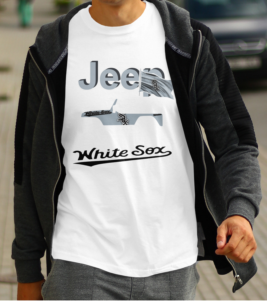 Jeep White Sox Chicago Flag Adventure T-Shirt